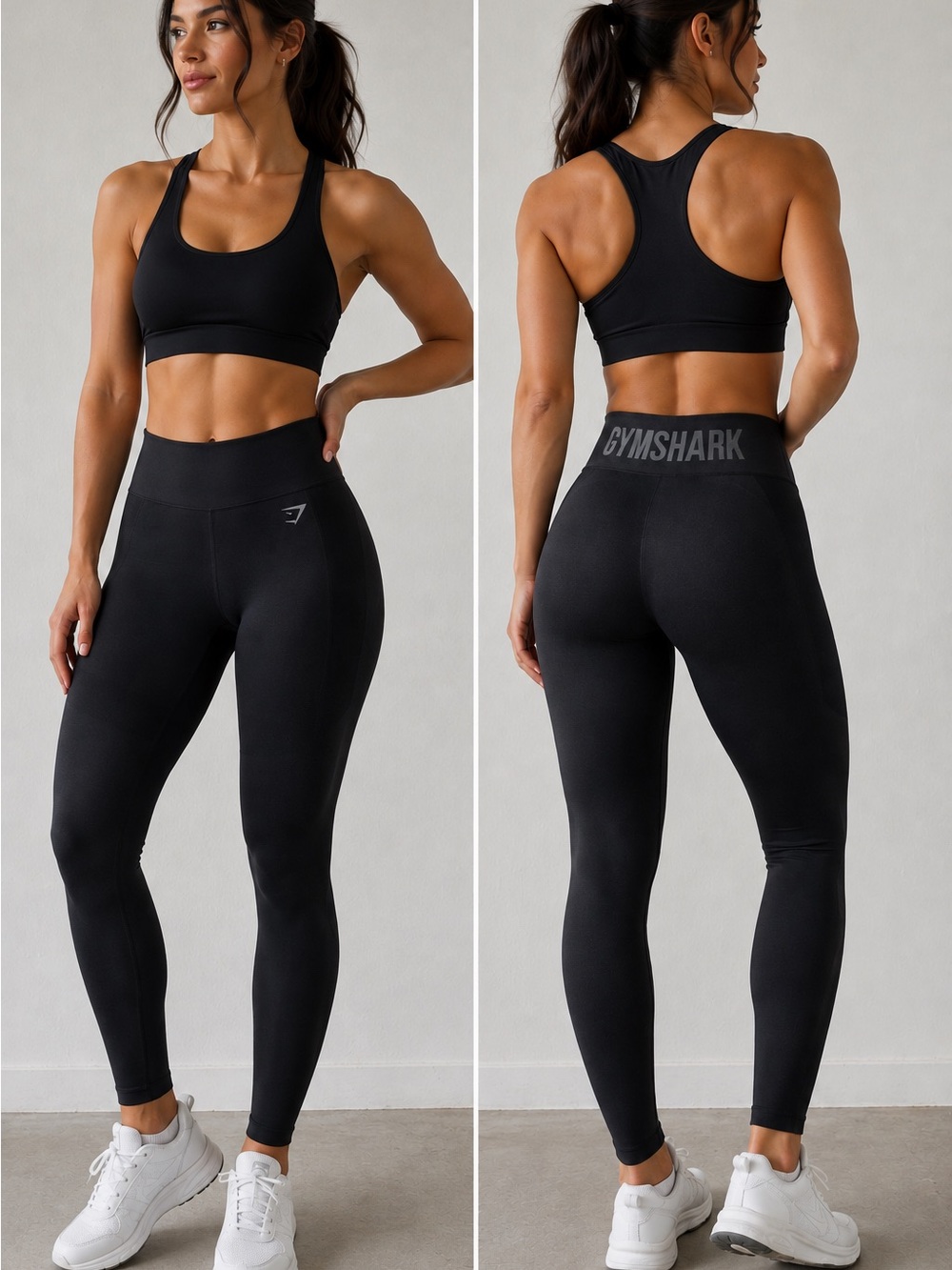 Gymshark Black High-Rise Logo Leggings